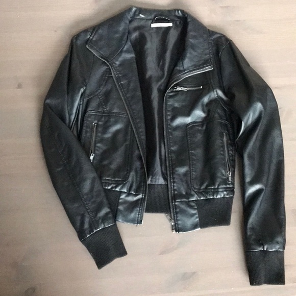 Papaya Jackets & Blazers - Papaya Faux Leather Jacket Size XS
